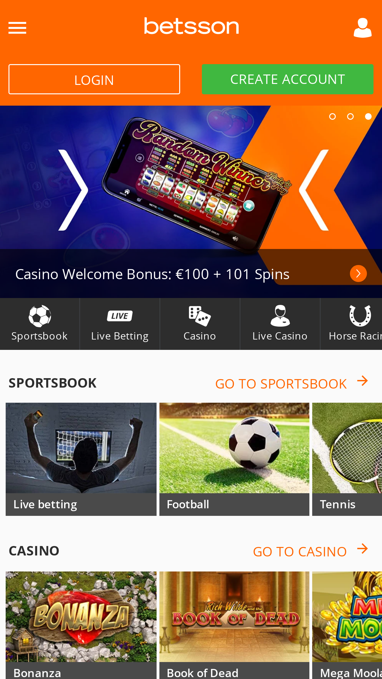 Betsson Casino App