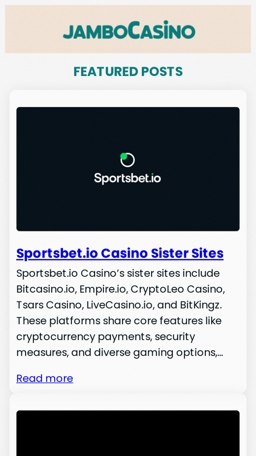 Jambo Casino App-evaluering skjermbilde