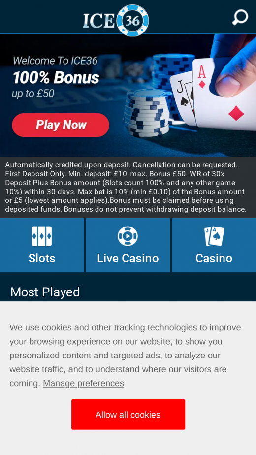 Ice36 App-evaluering skjermbilde
