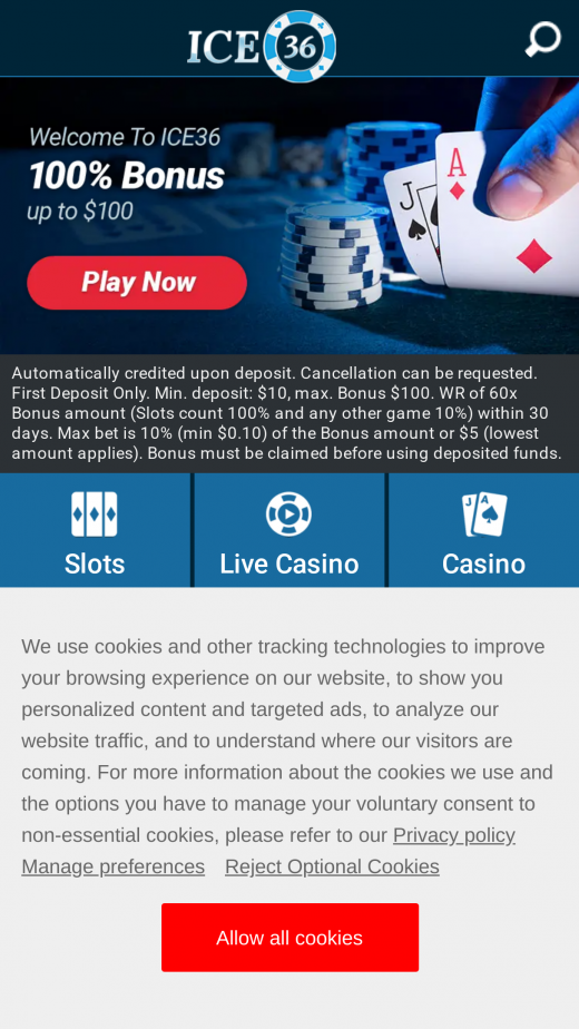 Ice36 App-evaluering skjermbilde