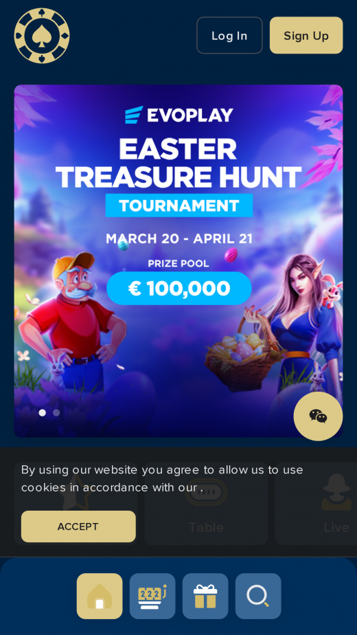 Club Lounge Casino App-evaluering skjermbilde