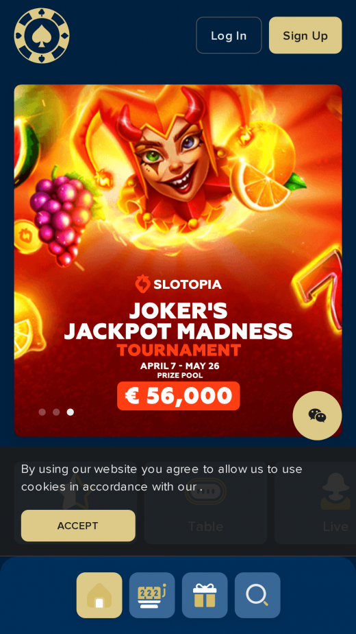 Club Lounge Casino App-evaluering skjermbilde