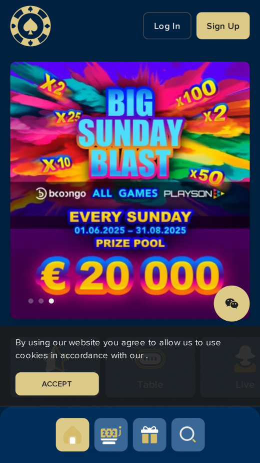 Club Lounge Casino App-evaluering skjermbilde