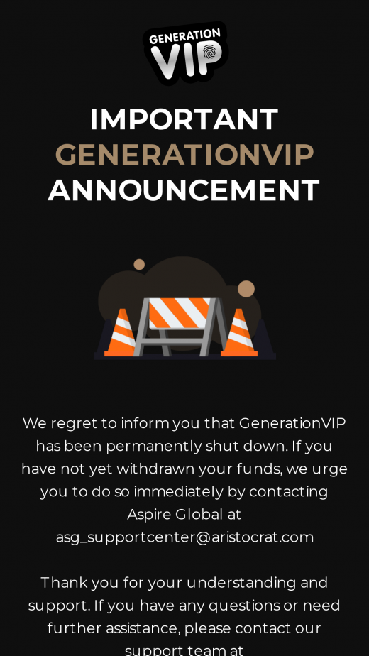 GenerationVIP App-evaluering skjermbilde