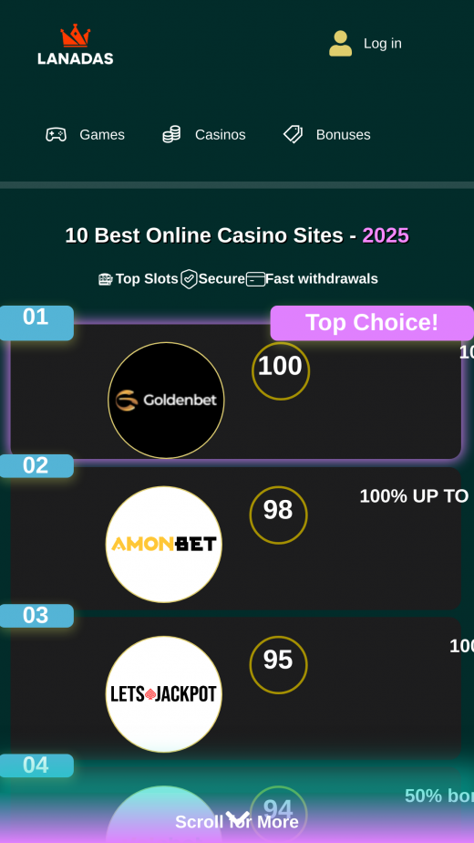 Lanadas Casino App-evaluering skjermbilde