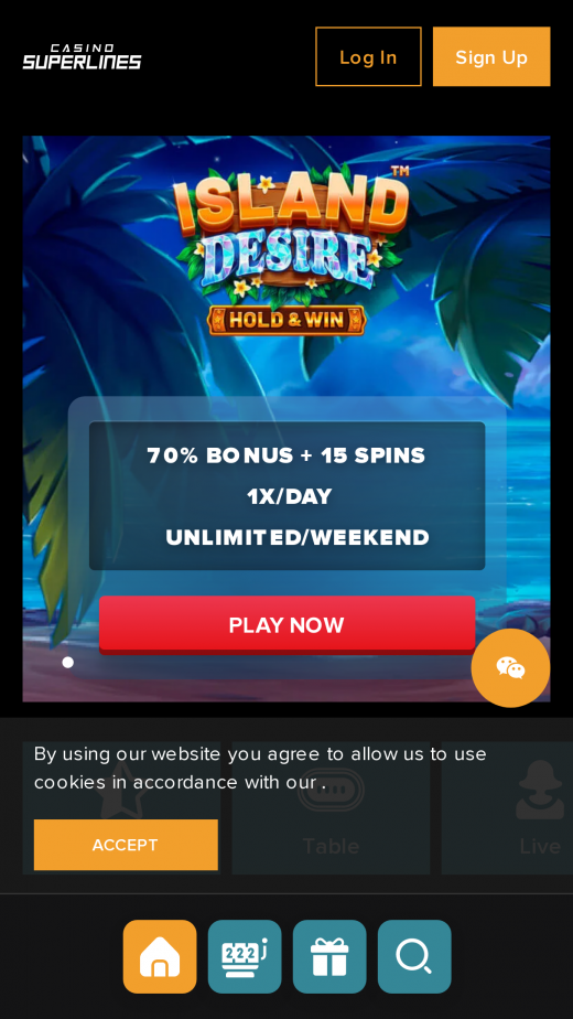 Casino Superwins App-evaluering skjermbilde