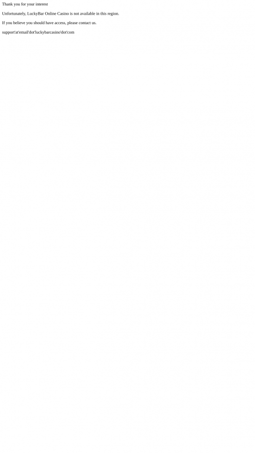 LuckyBar Casino App-evaluering skjermbilde
