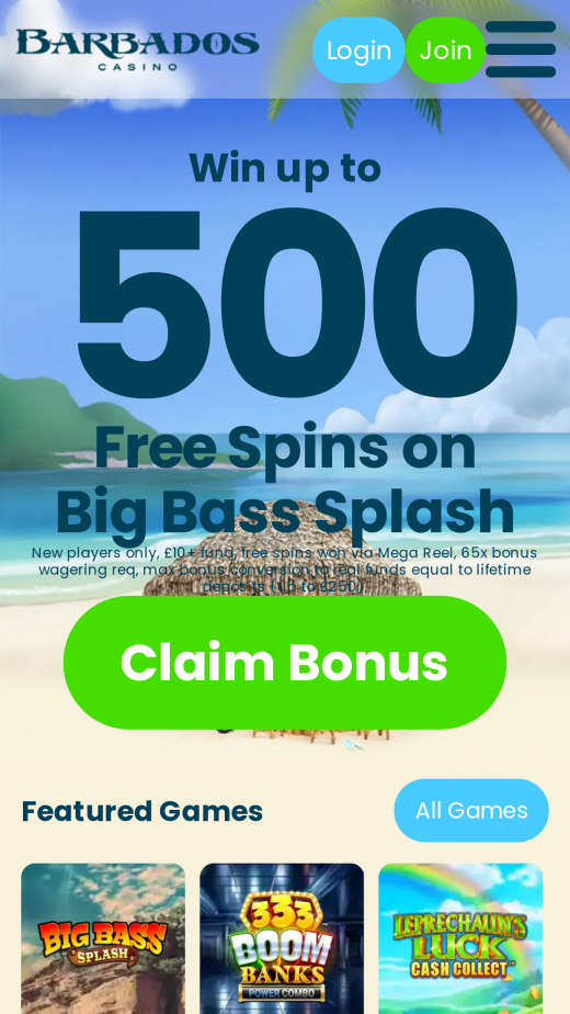 Barbadoscasino App-evaluering skjermbilde