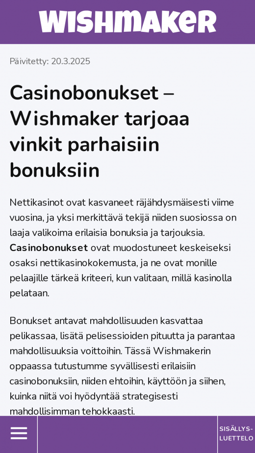 Wishmaker Casino App-evaluering skjermbilde