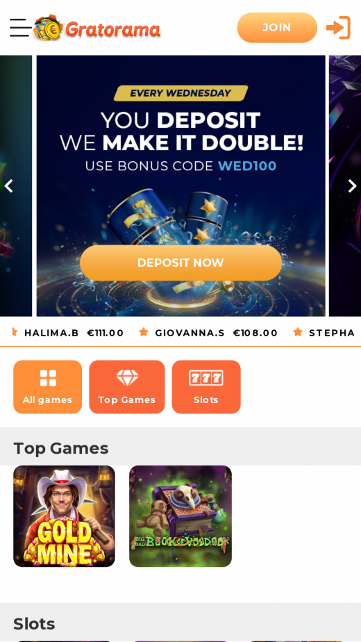 Gratorama App-evaluering skjermbilde