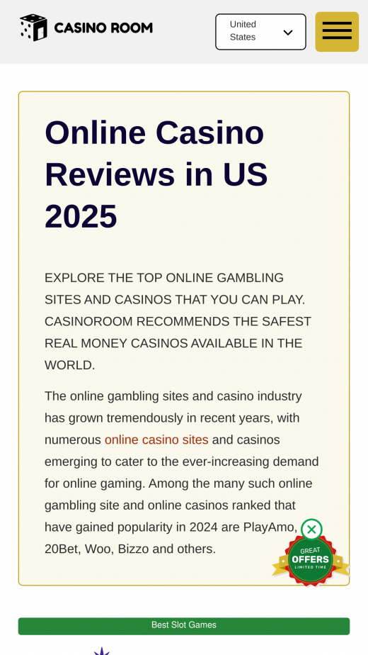 Casino Room App-evaluering skjermbilde