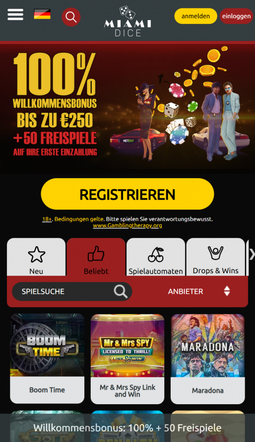Miami Dice App-evaluering skjermbilde